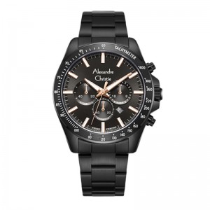 Alexandre Christie AC 6667 Black Rosegold Steel MCBIPBARG